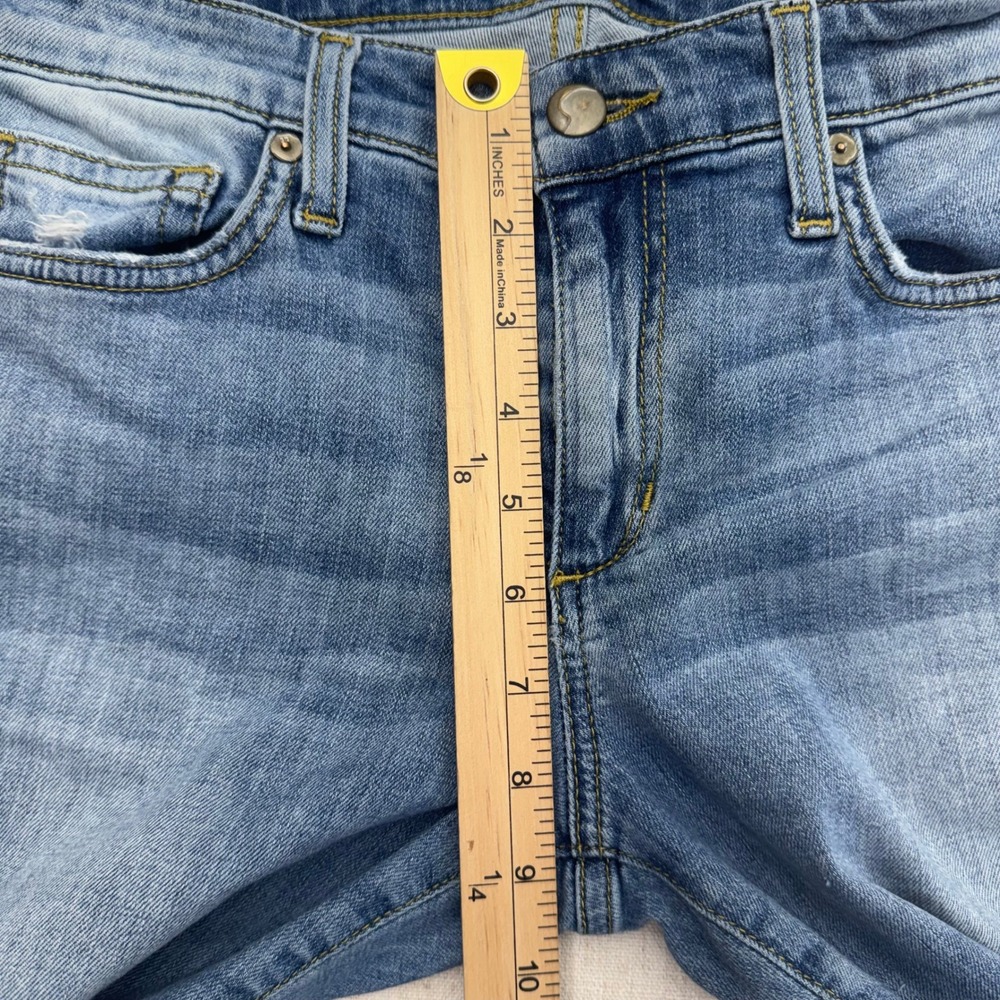 Joe's Jeans Wakley Cuff Crop Distressed Straight Leg Jeans Size 27 Medium Wash - Picture 10 of 16